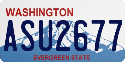 WA license plate ASU2677