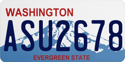 WA license plate ASU2678