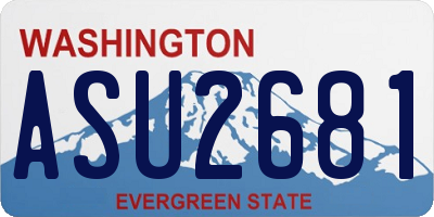 WA license plate ASU2681