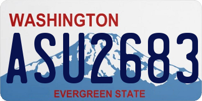 WA license plate ASU2683