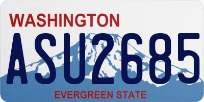 WA license plate ASU2685