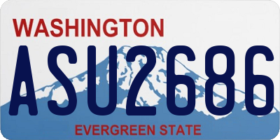 WA license plate ASU2686