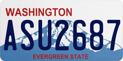 WA license plate ASU2687