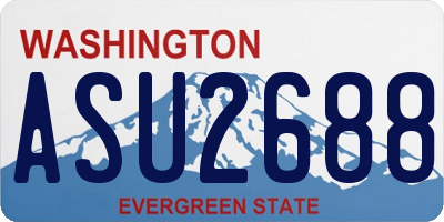 WA license plate ASU2688
