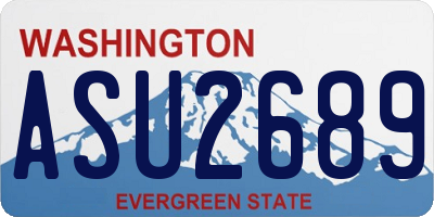 WA license plate ASU2689