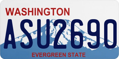 WA license plate ASU2690