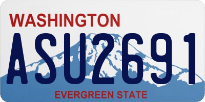 WA license plate ASU2691