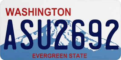 WA license plate ASU2692