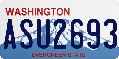 WA license plate ASU2693