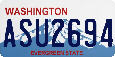 WA license plate ASU2694