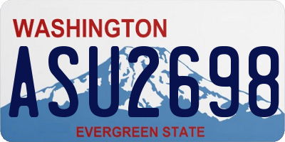 WA license plate ASU2698