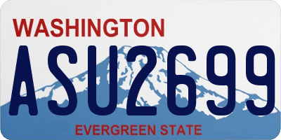 WA license plate ASU2699