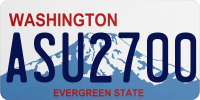 WA license plate ASU2700
