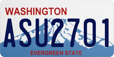 WA license plate ASU2701