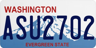 WA license plate ASU2702