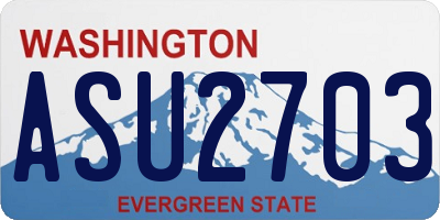 WA license plate ASU2703