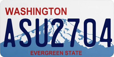 WA license plate ASU2704