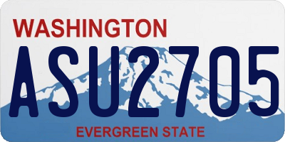 WA license plate ASU2705