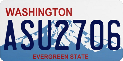 WA license plate ASU2706