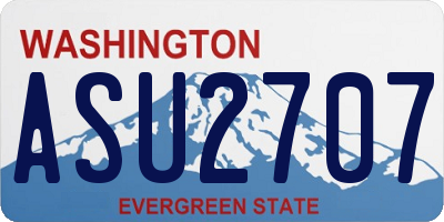 WA license plate ASU2707
