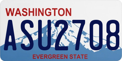 WA license plate ASU2708