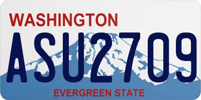 WA license plate ASU2709