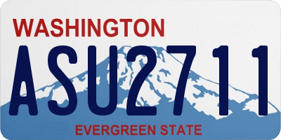 WA license plate ASU2711