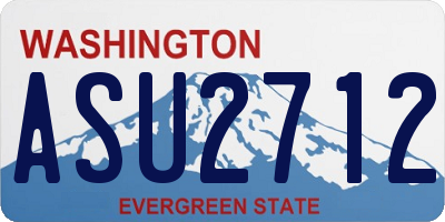 WA license plate ASU2712