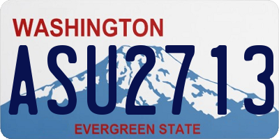 WA license plate ASU2713