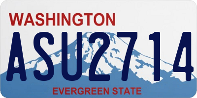 WA license plate ASU2714