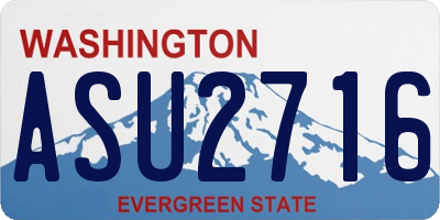 WA license plate ASU2716
