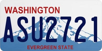 WA license plate ASU2721