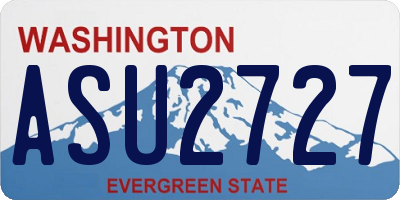 WA license plate ASU2727
