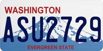 WA license plate ASU2729