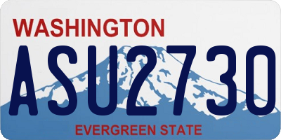 WA license plate ASU2730