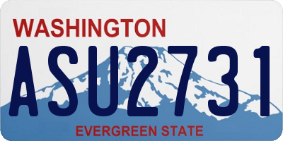 WA license plate ASU2731
