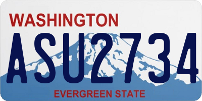 WA license plate ASU2734