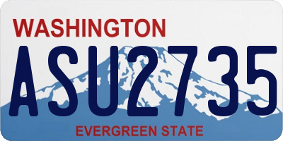 WA license plate ASU2735
