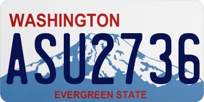 WA license plate ASU2736