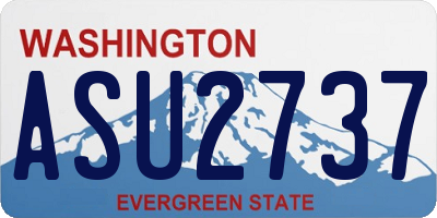 WA license plate ASU2737