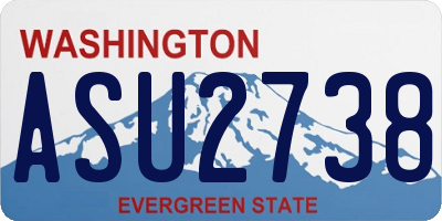 WA license plate ASU2738