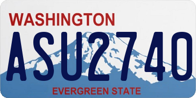 WA license plate ASU2740