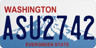 WA license plate ASU2742