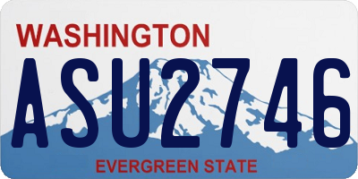 WA license plate ASU2746