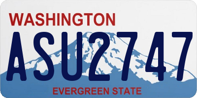 WA license plate ASU2747