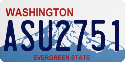 WA license plate ASU2751