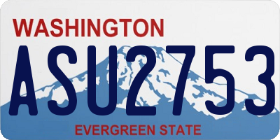 WA license plate ASU2753