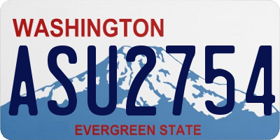 WA license plate ASU2754