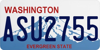 WA license plate ASU2755