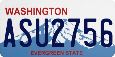 WA license plate ASU2756
